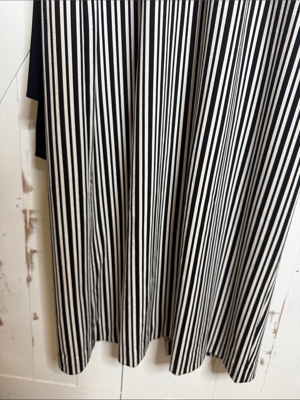 Halston Heritage Black and White Strapless Striped Maxi Dress - Picture 11 of 15